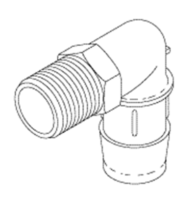 Picture of Elbow barb fitting for  midmark® -  ritter M9, M9D, M11, M11D Sterilizers