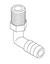 Picture of Elbow Fitting (3/8" barb) for  Pelton and Crane Delta Sterilizers