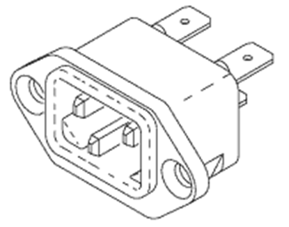 Picture of Power cord socket for Tuttnauer 120V 220V                 