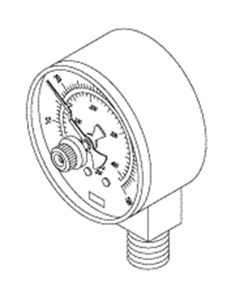 Picture of pressure gauge for  midmark® -  ritter  and Tuttnauer sterilizers