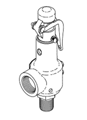 Picture of safety relief valve for  castle/getinge sterilizer