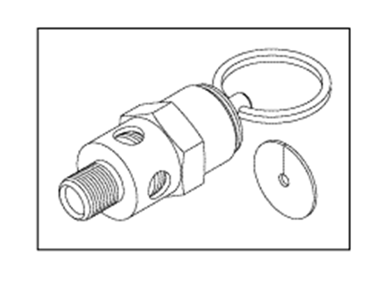 Picture of Safety Valve (40 psi) for  Midmark Ritter M9 and M11 sterilizers