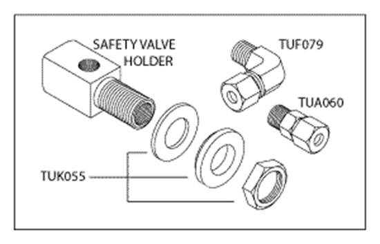 Picture of Tuttnauer Sterilizer - Safety Valve Holder  Black Air Jet Valve