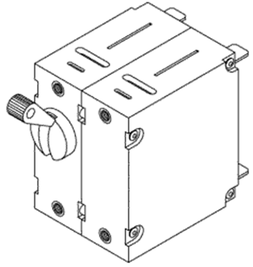 Picture of Tuttnauer Sterilizer Rear Panel - Circuit Breaker Lever Stlye
