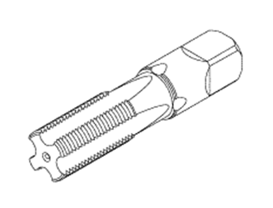 Picture of TAP 3/8-19 BSPP used to retap bellows housing in door Tuttnauer sterilizer door